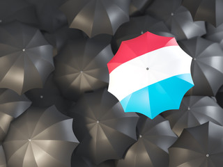 Umbrella with flag of luxembourg