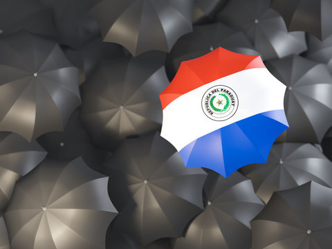Umbrella with flag of paraguay