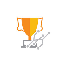 Digital Trophy Logo Icon Design