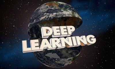 Deep Learning Planet Earth World Word 3d Illustration