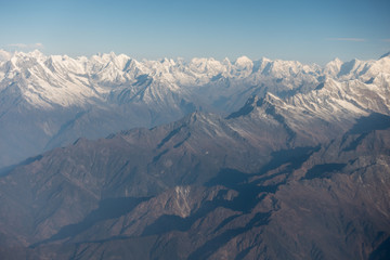 Rugged Himalayan Mountains in Morning Light