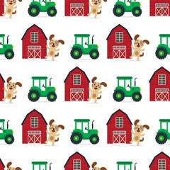 dog and barn seamless © henrypark