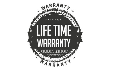 Fototapeta premium lifetime warranty icon vintage rubber stamp guarantee