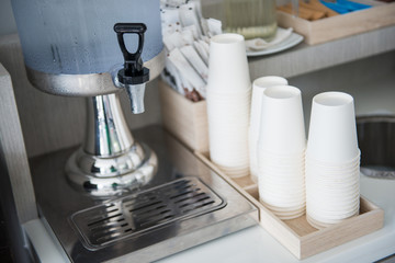 Self service zone in coffee shop