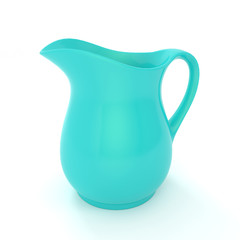 3d render isolated on white background blue jug.