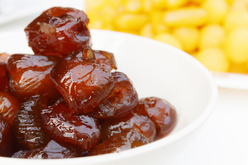 sweet jujube or red date in syrup