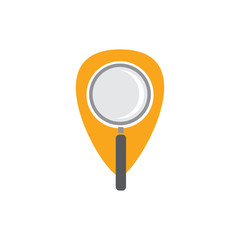 Search Pin Logo Icon Design