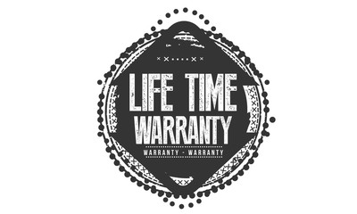 lifetime warranty icon vintage rubber stamp guarantee