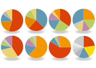 円グラフ 線 カラー
