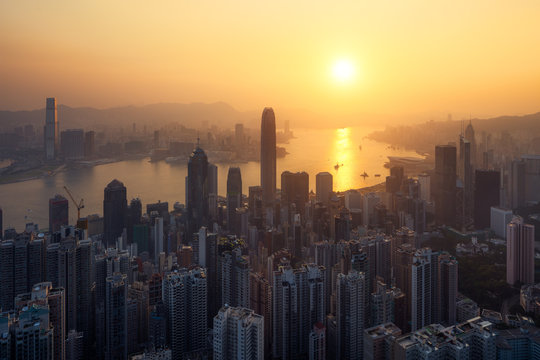 Hong Kong lever du soleil