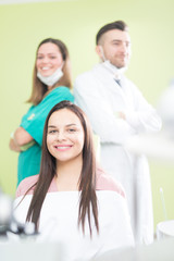 Young female patient at dentist