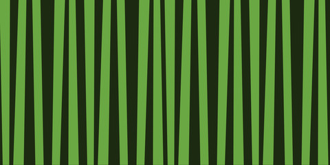 Abstract vector banner with vertical dark green stripe pattern