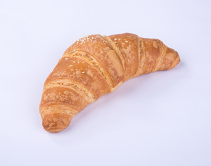 croissant or tasty croissant on the background.