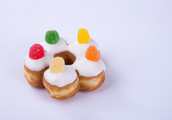 donut or tasty donut on a background.