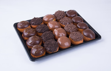 donut or chocolate donut on a background.