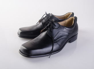 shoe or black color men's shoes on a background.