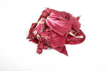 Radicchio, red salad isolated on white background