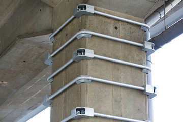 Fototapeta premium 橋脚の補強工事 