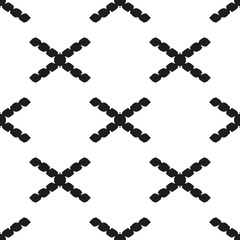 Black and White Seamless Ethnic Pattern