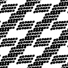 Black and White Seamless Ethnic Pattern