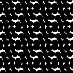 Black and White Seamless Ethnic Pattern