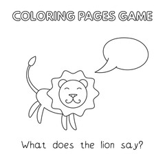 Cartoon Lion Coloring Book
