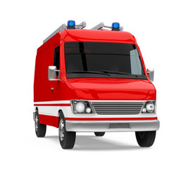 Fire Rescue Car Isolated