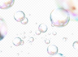 Attractive bubbles set - obrazy, fototapety, plakaty