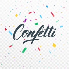 Confetti. Colorful confetti pieces. Holiday festive background