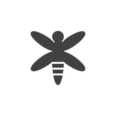 Dragonfly vector icon. filled flat sign for mobile concept and web design. Flying adder simple solid icon. Symbol, logo illustration. Pixel perfect vector graphics