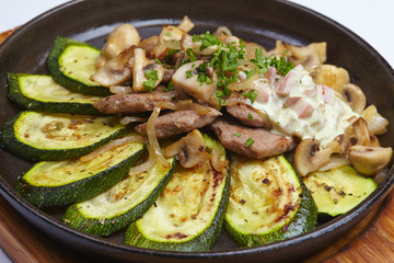 meat with vegetables