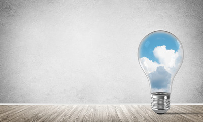 Eco innovations concept by means of lightbulb.