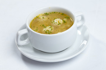 soup with meatballs