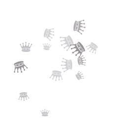 Elegant vector background with colored crowns. Simple gentle template for the card, invitation, printing. Fashionable decoration with beautiful crowns.