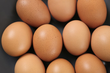 Chicken eggs, closeup