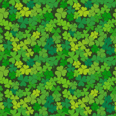 Vector shamrock modern seamless pattern