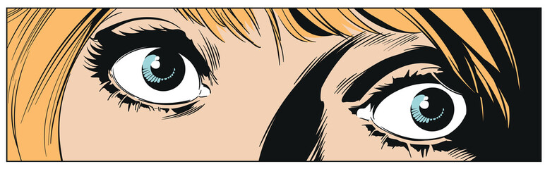 Girl eyes. Stock illustration. © Alexandr Sidorov