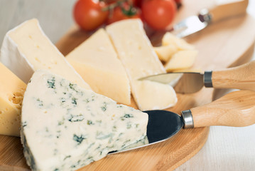 Delicious cheese on the table