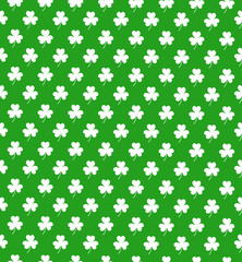 Clover shamrok seamless pattern on light green background vector illustration. Happy St. Patrick's Day