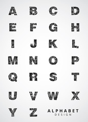 Alphabet Modern Design collection. Retro Type Font Disco,