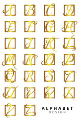 Alphabet Modern Design with different style.