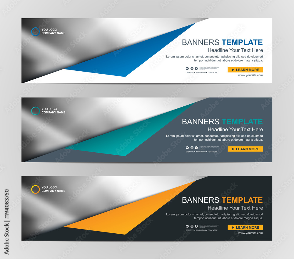 Wall mural abstract web banner design background or header templates
