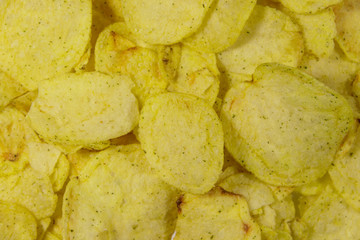 Background of the crispy potato chips