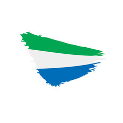 Fototapeta premium Sierra Leone flag, vector illustration