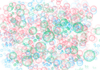 the bubble on the white background.