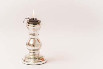 Vintage candlestick isolated on a white background
