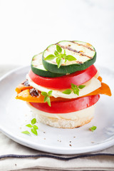 Grilled vegetables and cheese gratin