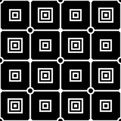 Geometric black and white abstract seamless pattern
