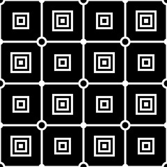 Geometric black and white abstract seamless pattern