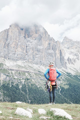 Climber near Tofana di Rozes